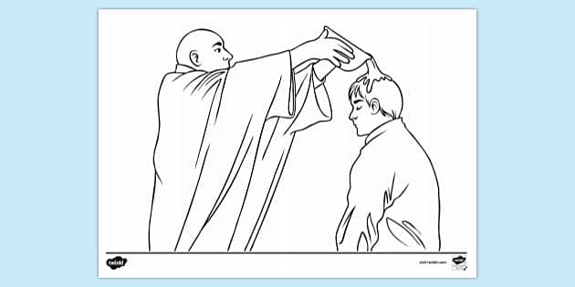 FREE! - Baptism Colouring Sheet | Colouring Sheets - Twinkl