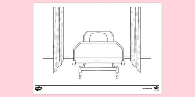 FREE! - Hospital Bed Background Colouring Sheet | Colouring Sheets