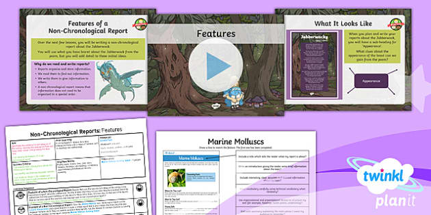 Animals: Jabberwocky: Non-Chronological Reports 2 Y5 Lesson Pack