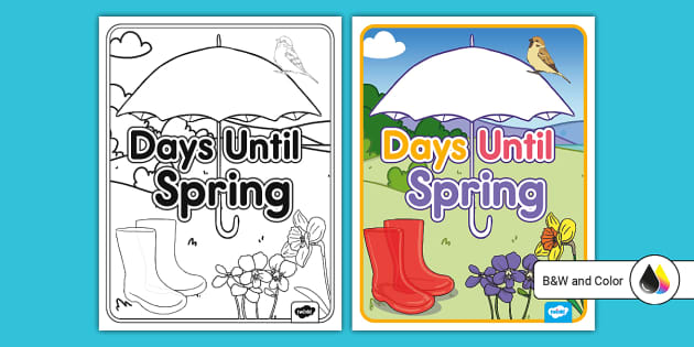 Countdown to Spring Poster (teacher made) - Twinkl