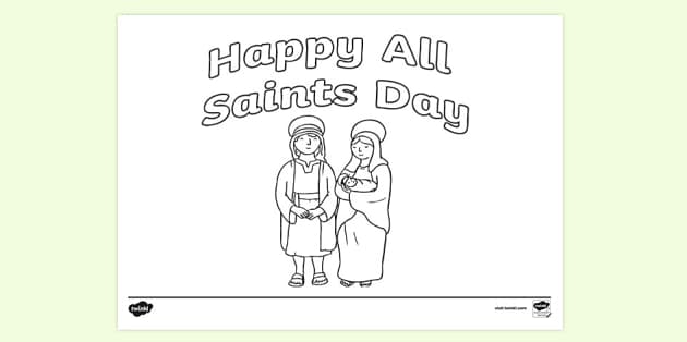 Happy All Saints Day Colouring | Colouring Sheets - Twinkl