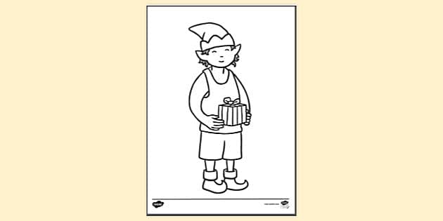 free-elf-colouring-sheet-colouring-sheets-twinkl