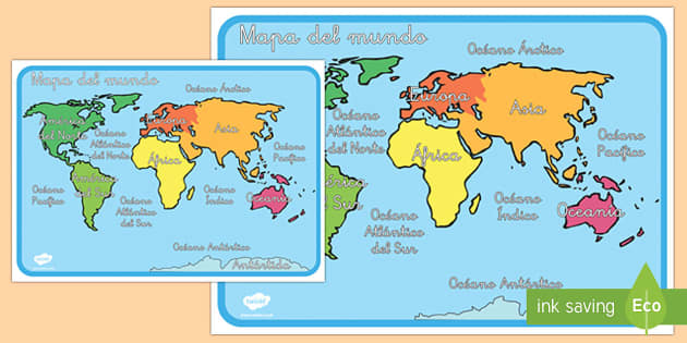 Mapamundi: 7 mapas del mundo para descargar e imprimir