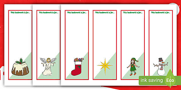 editable christmas bookmarks teacher made