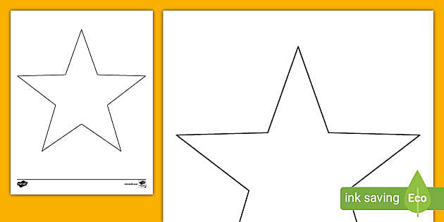 Large Star Template Stencil for Crafts or Projects  Star template, Star  template printable, Printable star