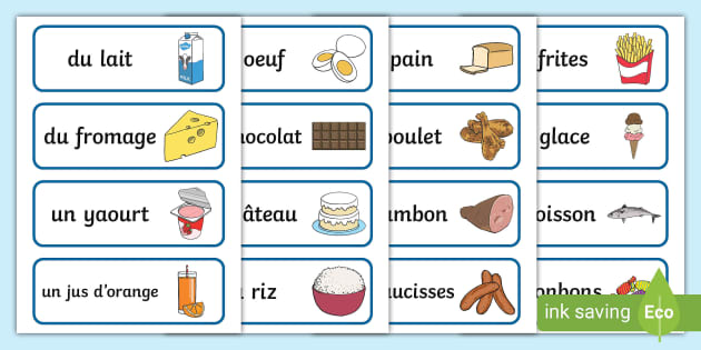 Types of Food, Vocabulary