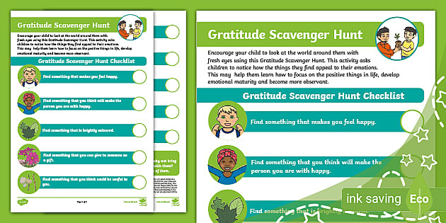 Gratitude-Themed Scavenger Hunt For Kids | Twinkl Parents