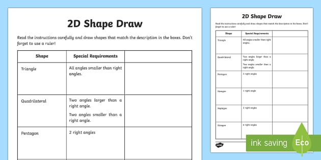 Draw 2-D shapes given dimensions and angles (1) - Geometry (Shape) Maths  Worksheets for Year 6 (age 10-11) by URBrainy.com