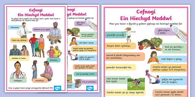 Wy Donwy: Poster Cefnogi Ein Hiechyd Meddwl (teacher made)