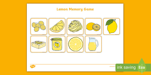 Lemon-Themed Memory Game (teacher made) - Twinkl