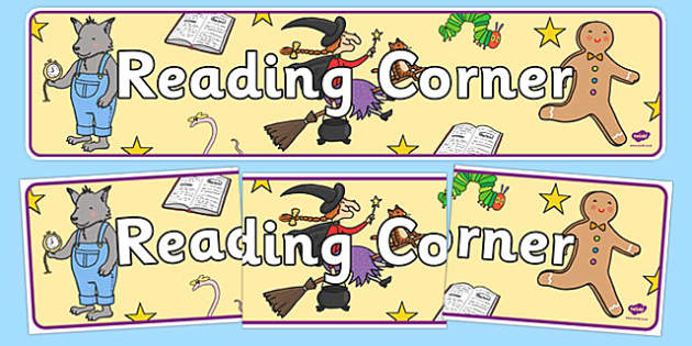 free reading corner display banner reading display banner header