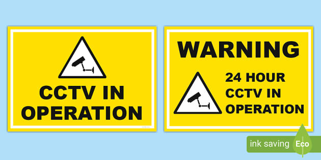 FREE CCTV In Operation Sign Posters Signage Twinkl