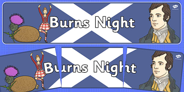 Burns Night Display Banner - Robert Burns, January 25th