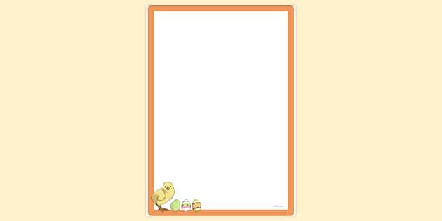 FREE! - Easter Chick Page Border | Page Borders | Twinkl