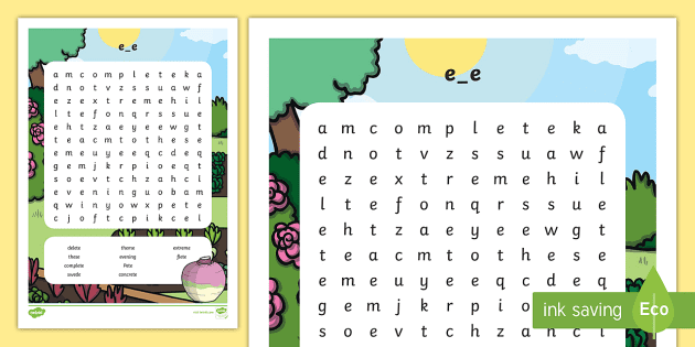 Split Ee Word Search Primary Resources Easy Download