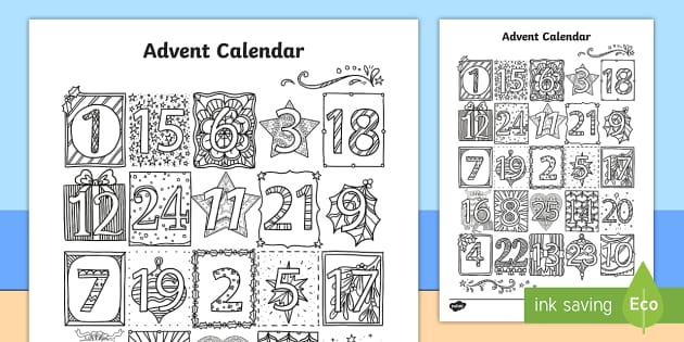 Australian Mindfulness Colouring Advent Calendar - Twinkl