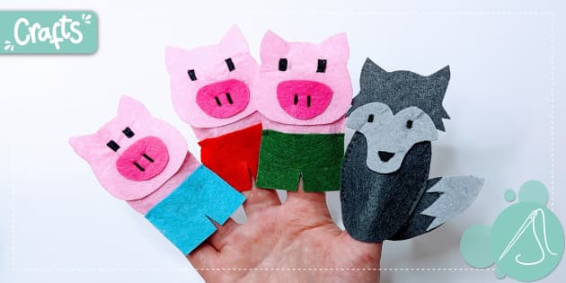 Three Little Piggies | Finger Puppets (profesor hizo)