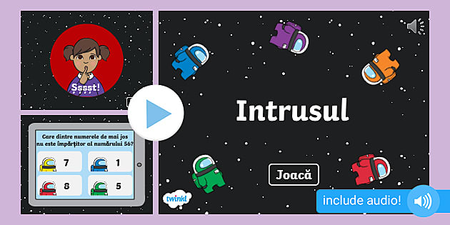 Intrusul la împărțire – Joc PowerPoint