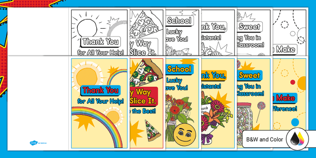 Thank You Paraprofessional Cards | Gratitude | Twinkl USA
