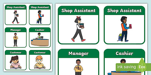 Children's role sale play shop