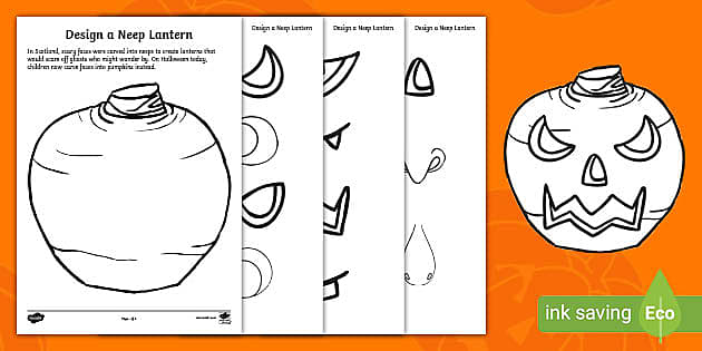 Design a Neep Lantern Activity Sheet (teacher made) - Twinkl