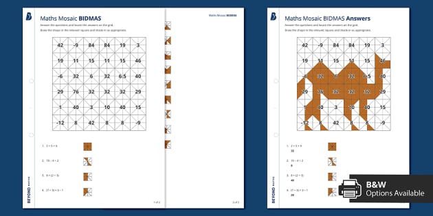 👉 Maths Mosaic BIDMAS (Teacher-Made) - Twinkl