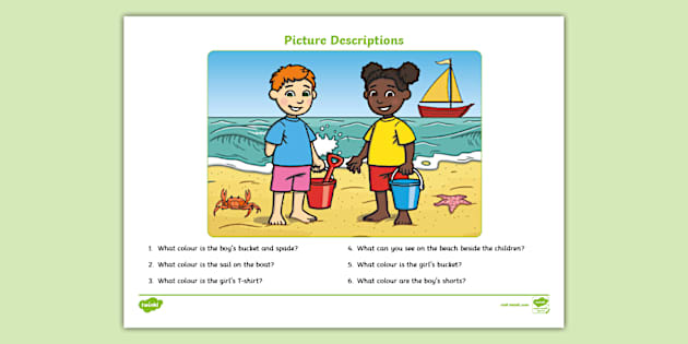 * NEW * Language Skills: Picture Descriptions - Twinkl