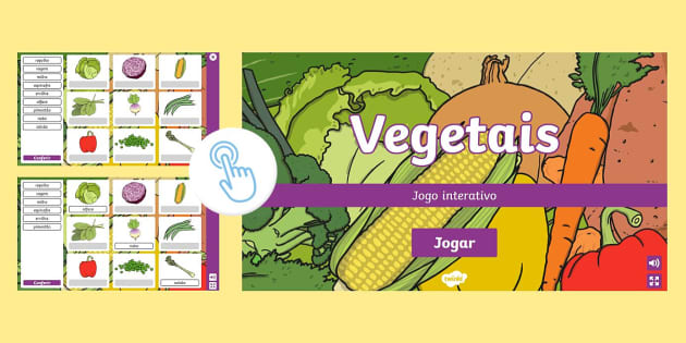 Frutas e Vegetais - Jogo Interativo de colorir - Twinkl