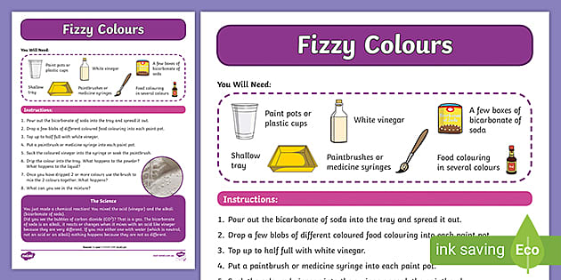 Fizzy Colours STEM Activity - Twinkl