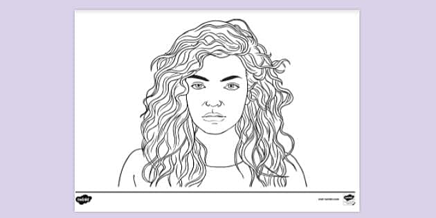 Lorde Color Page Lorde Colouring | Colouring Sheets