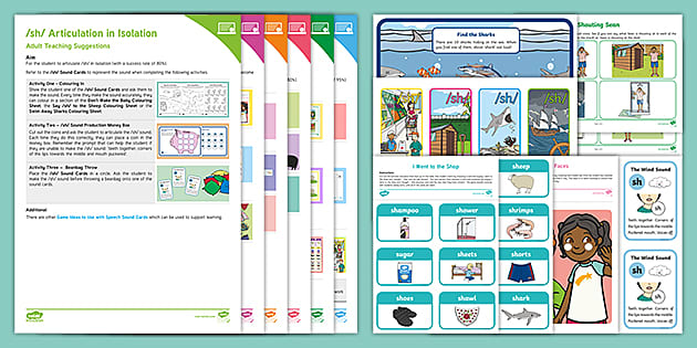 Final 'Sh' Sound Word Cards (teacher made) - Twinkl