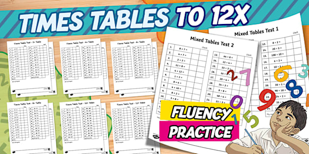 12x Tables Practice Pack For Kids Twinkl USA Twinkl