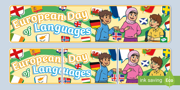 European Day of Languages KS1 Display Banner - KS1 - Twinkl