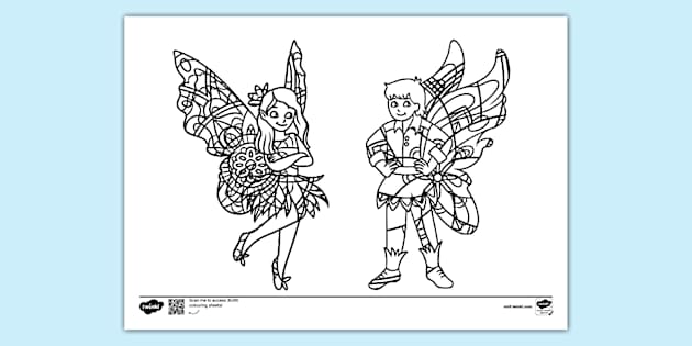 Fairy Mandala Colouring Page (teacher made) - Twinkl