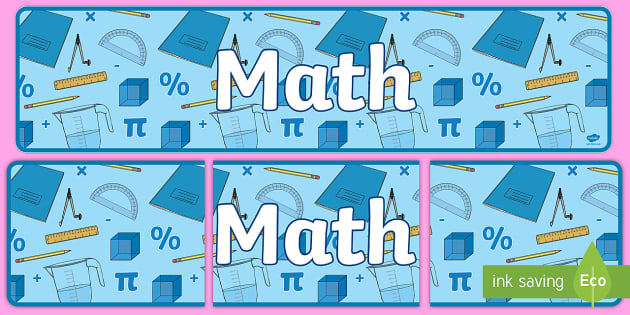 Math Banner (teacher made) - Twinkl