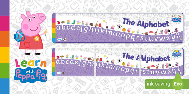 FREE! - Peppa Pig: Lower-Case Display Banner (teacher made)