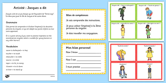 Simon Says Commands - Card Deck