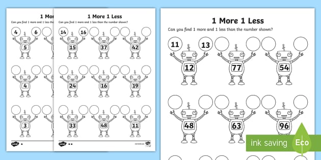 key number 1 stage worksheet Less  1 Sheet Activity Worksheet / Robots  More 1 activity