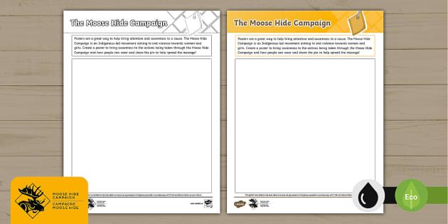 FREE! - The Moose Hide Campaign: Design a Poster - Twinkl