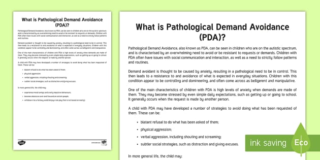 pathological demand avoidance treatment