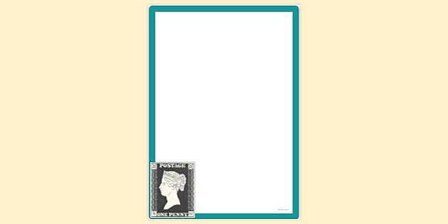 FREE Simple Blank Postage Stamp Page Border Page Borders Twinkl