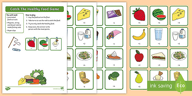 Catch The Healthy Food Game Health Primary Resources