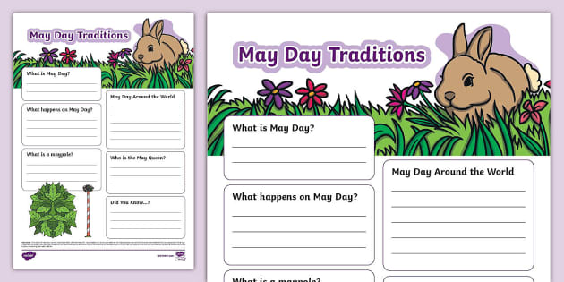 May Day Traditions Fact File Template (teacher made)