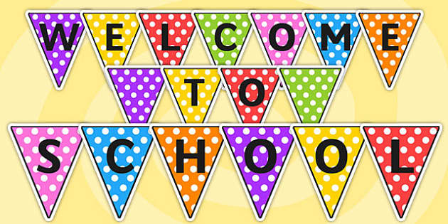 Welcome to School Bunting (teacher made) - Twinkl