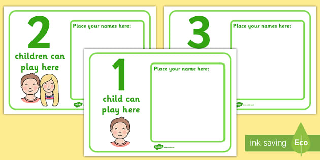 How Many Children Can Play Here With Names Center Posters