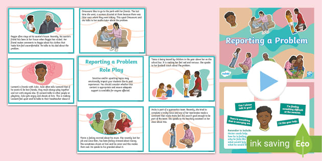 Reporting a Problem KS2 Role-Play Presentation and Activity