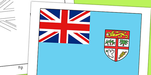 Fiji Flag PDF Display Poster | Twinkl Geography - Twinkl