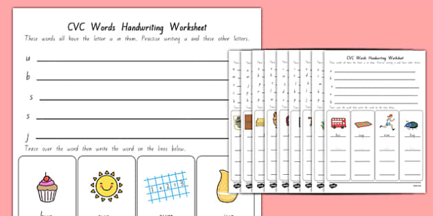 worksheets handwriting nz Worksheets New Handwriting zealand Zealand new   nz, CVC Words