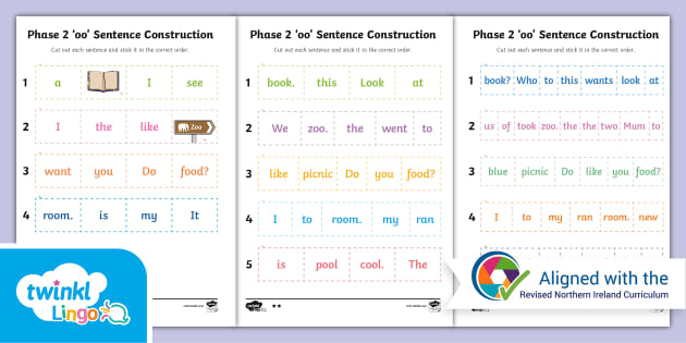 Linguistic Phonics Phase 2 ‘oo’ Sentence Construction