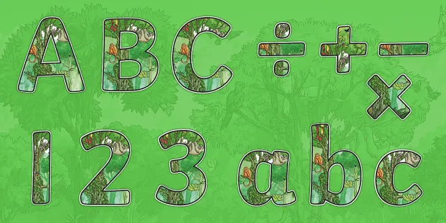the amazon rainforest display lettering teacher made